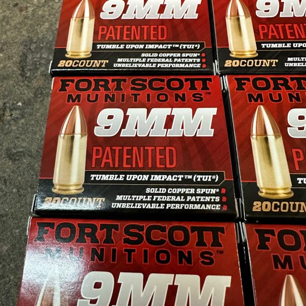 200rds Fort Scott Munition 9mm TUI (Tumble Upon Impact) 80gr - GUNTICKETS [10 SPOT] - Image 2