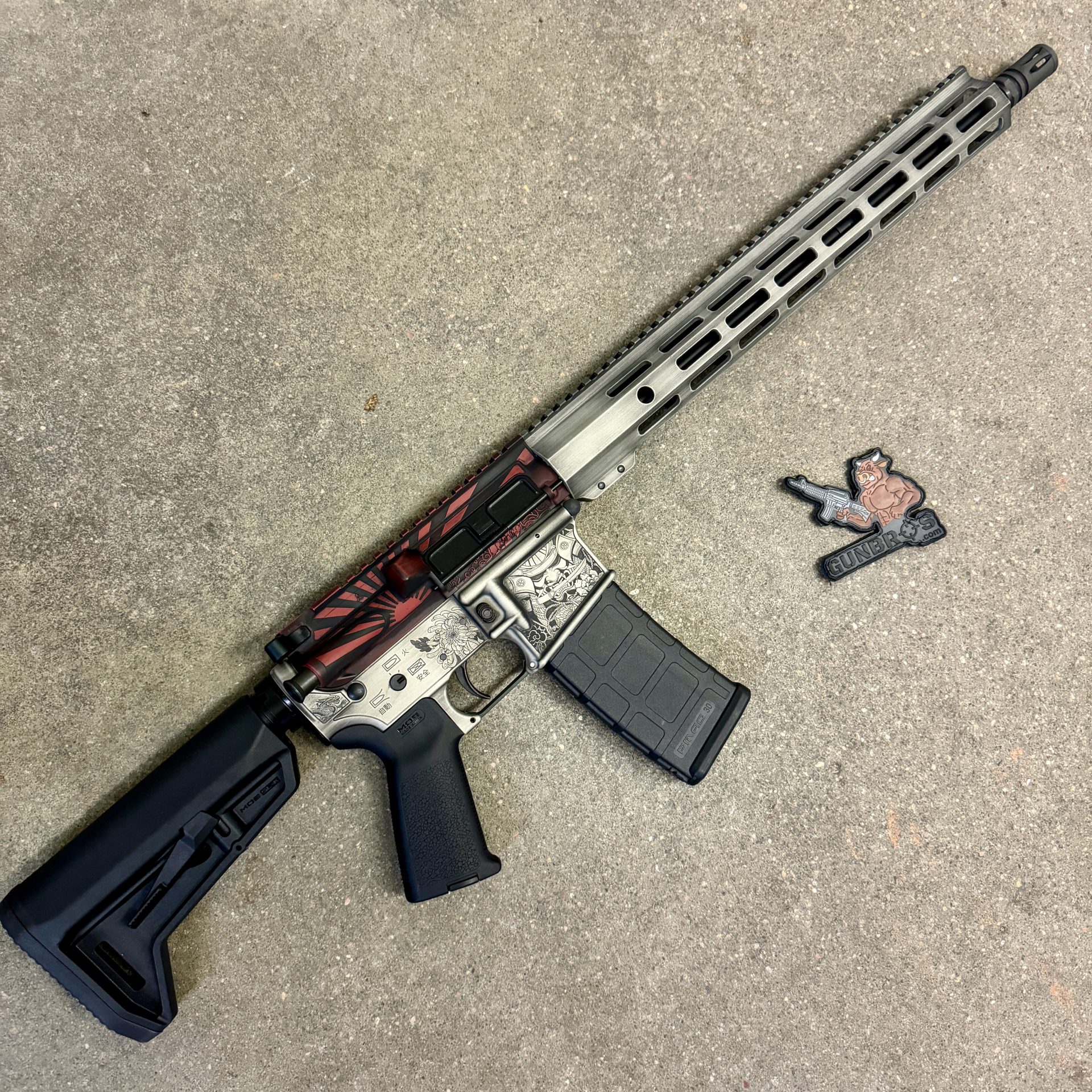 Shark Coast Tactical AR15 5.56mm Bushido Samurai Theme