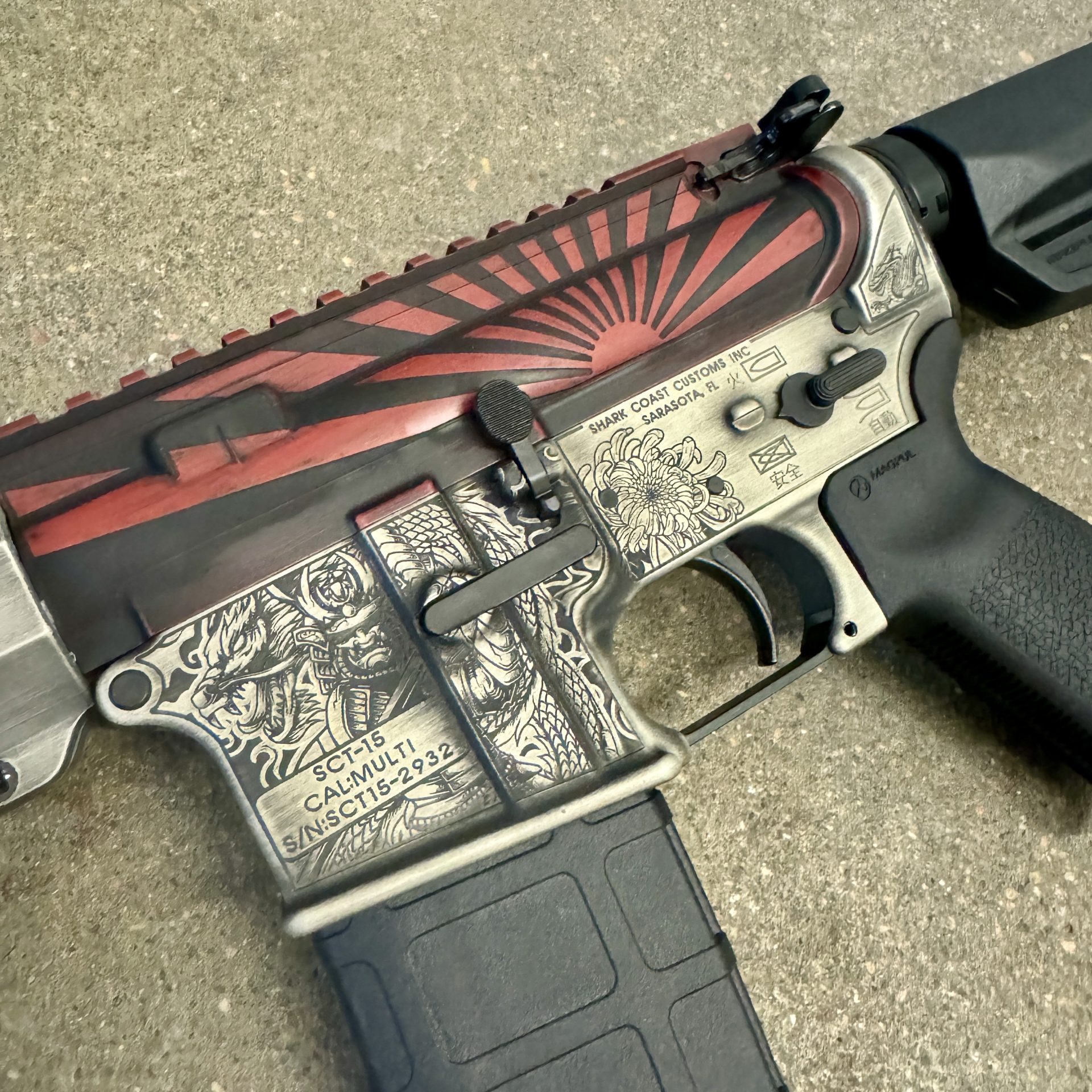 Shark Coast Tactical AR15 5.56mm Bushido Samurai Theme