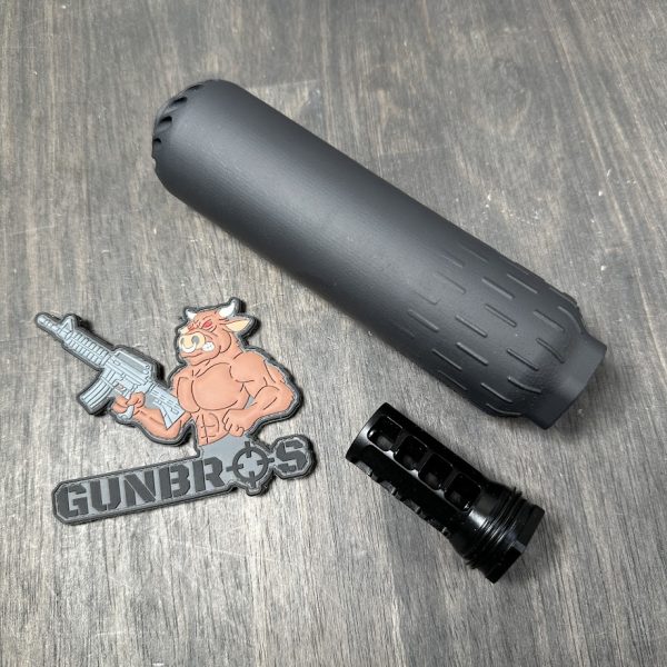 HUXWRX Flow TI 7.62 Suppressor w/ 5/8x24 Muzzle Brake - GUNTICKETS [20 SPOT]