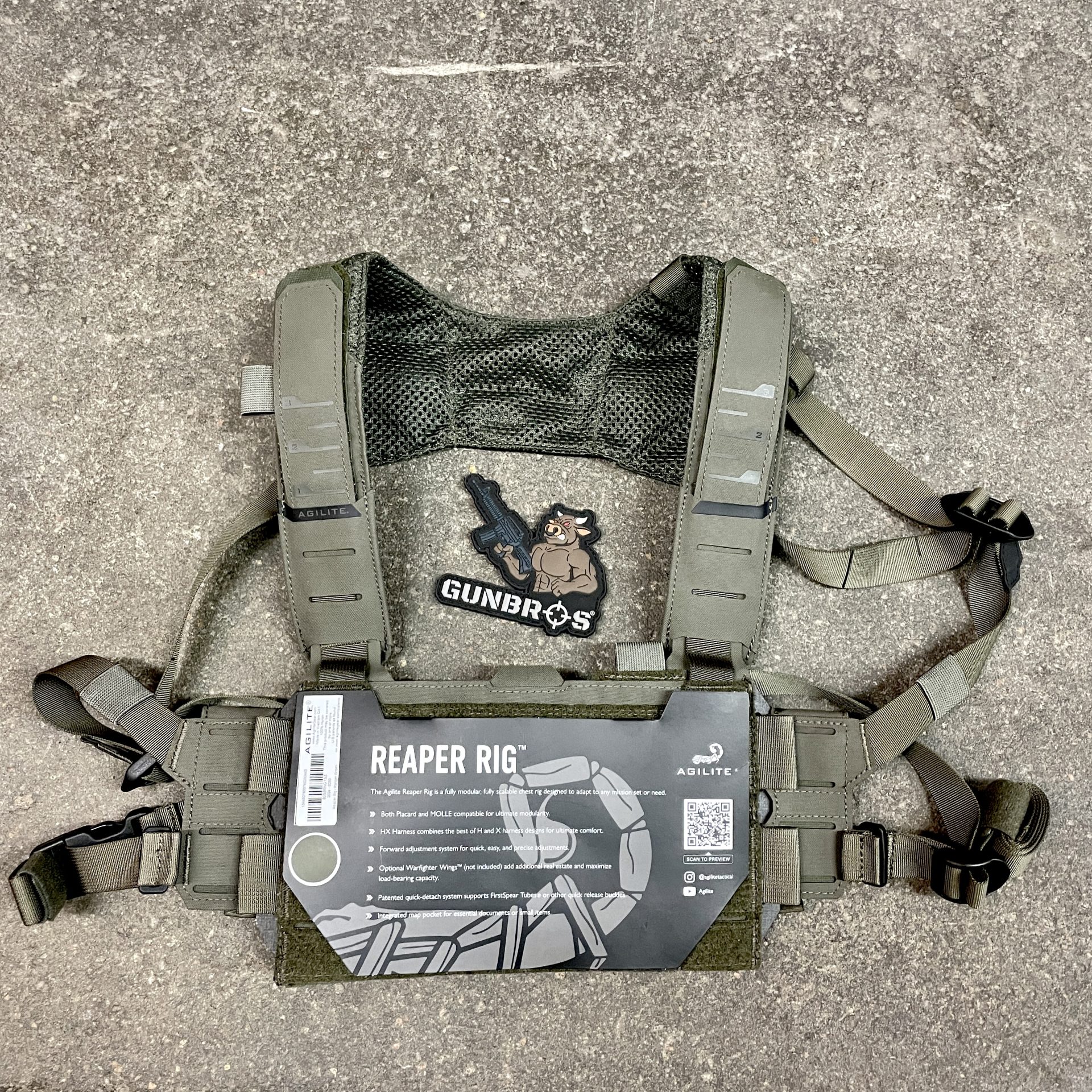 AGILITE Reaper Chest Rig Ranger Green - GUNTICKETS [10 SPOT] - GUNBROS