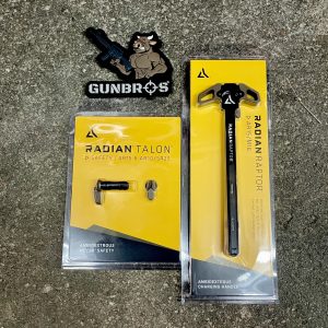 Radian Raptor AR15 Charging Handle and Radian Talon Ambi Safety Selector FDE - GUNTICKETS [10 SPOT]